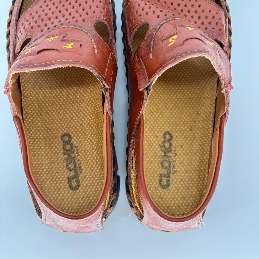 CLOHOO mens leather